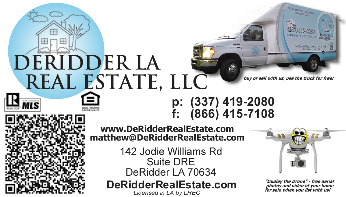 DeRidder Real Estate Business Card